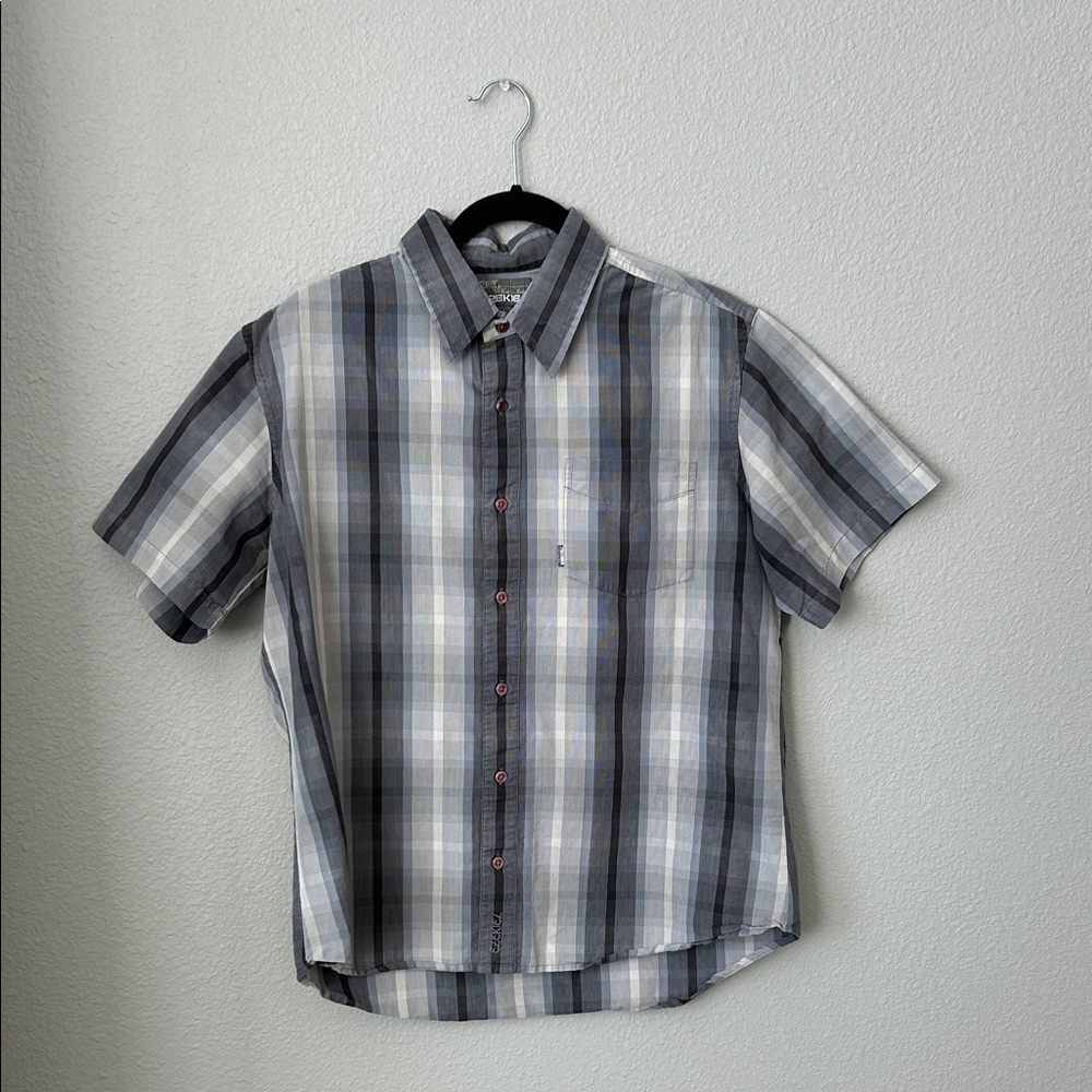Ezekiel Blue and Gray Plaid Button Down Shirt